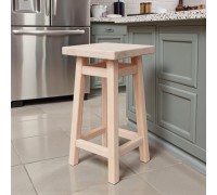 Кухонний дерев'яний табурет для кухні Стілець із натурального дерева Табурета кухонна маленька Мілан Натуральний світлий