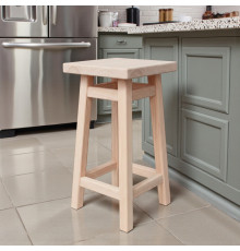 Кухонний дерев'яний табурет для кухні Стілець із натурального дерева Табурета кухонна маленька Мілан Натуральний світлий