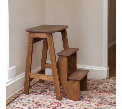 Стілець - драбина дерев'яна в ретро стилі для дому та кухні, фотостудії Сходи трансформер побутові розкладні