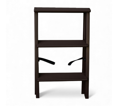 Drewniana drabina 3-stopniowa składana drabina domowa do domu, kuchni, studia fotograficznego składana Western Chocolate