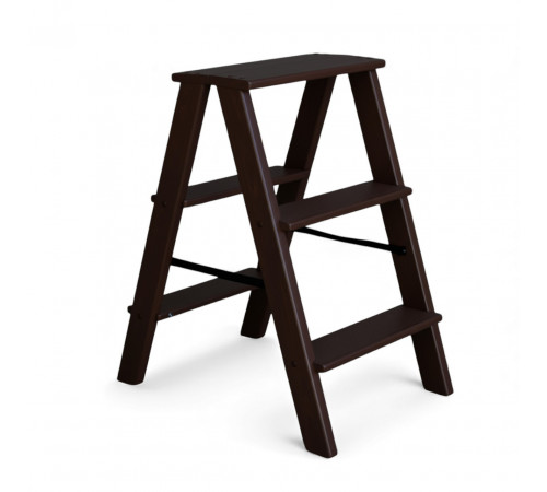 Drewniana drabina 3-stopniowa składana drabina domowa do domu, kuchni, studia fotograficznego składana Western Chocolate
