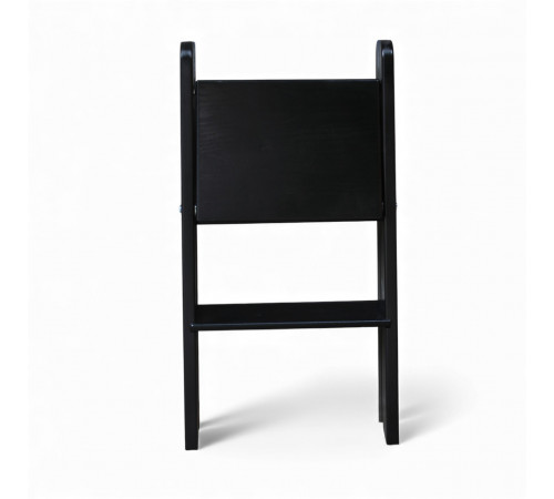 Zweistufige Holzleiter, klappbar, für Haushalt, Küche, Fotostudio, Faltbare Leiter, Schwarz