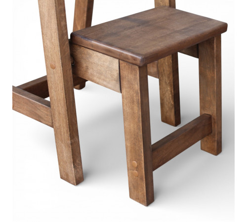 Стілець — драбина дерев'яна побутова на 2 щаблі для дому, кухні, фотостудії Драбина-трансформер побутова розкладна Полисандр