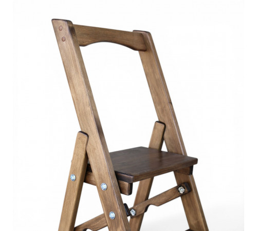 Драбина дерев'яна складана на 5 сходинок для дому, фотостудії Сходи трансформер побутові розкладні Полісандр