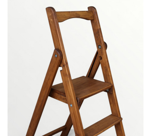 Drewniana składana drabina z 3 stopniami do domu, studia fotograficznego. Składana drabina transformatorowa do użytku domowego.