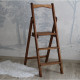 Drewniana składana drabina z 3 stopniami do domu, studia fotograficznego. Składana drabina transformatorowa do użytku domowego.
