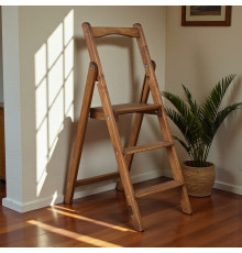 Драбина дерев'яна складана на 3 сходинки для дому, фотостудії Сходи трансформер побутові розкладні