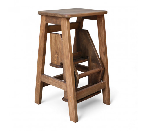 Drewniana składana drabina z 3 stopniami do domu, studia fotograficznego. Domowa składana drabina-transformator, Polysander