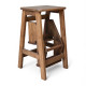 Drewniana składana drabina z 3 stopniami do domu, studia fotograficznego. Domowa składana drabina-transformator, Polysander