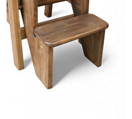 Drewniana składana drabina z 3 stopniami do domu, studia fotograficznego. Domowa składana drabina-transformator, Polysander