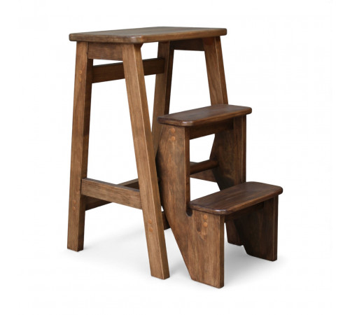 Drewniana składana drabina z 3 stopniami do domu, studia fotograficznego. Domowa składana drabina-transformator, Polysander