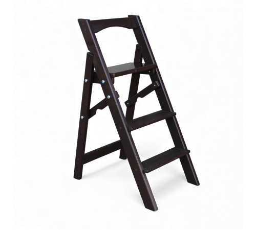 Драбина дерев'яна побутова на 3 сходинки для дому, фотостудії Сходи трансформер легкі складні розкладні Кипарис