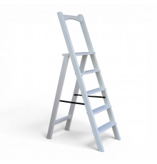 Дерев’яна розкладна драбина з поручнем Побутова висока стрем’янка для дому