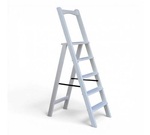 Дерев’яна розкладна драбина з поручнем Побутова висока стрем’янка для дому