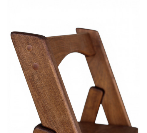 Драбина дерев'яна складана на 5 сходинок для дому, фотостудії Сходи трансформер побутові розкладні Горіх темний