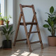 Drewniana składana drabina z 3 stopniami do domu, studia fotograficznego. Składana drabina transformatorowa do użytku domowego, Polysander.
