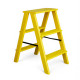 Дерев’яна драбина на 3 сходинки Побутова складана стрем'янка для дому, кухні, фотостудії побутові розкладні Вестерн Жовтий