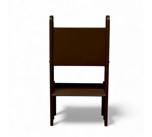 Holzleiter mit 2 Stufen, klappbare Haushaltsleiter für Zuhause, Küche, Fotostudio, faltbare Leiter, Schokoladenbraun