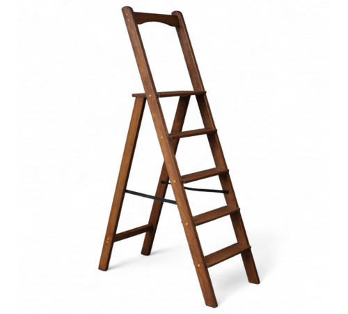 Klappbare Holzleiter mit Handlauf, hohe Haushaltsleiter für Zuhause