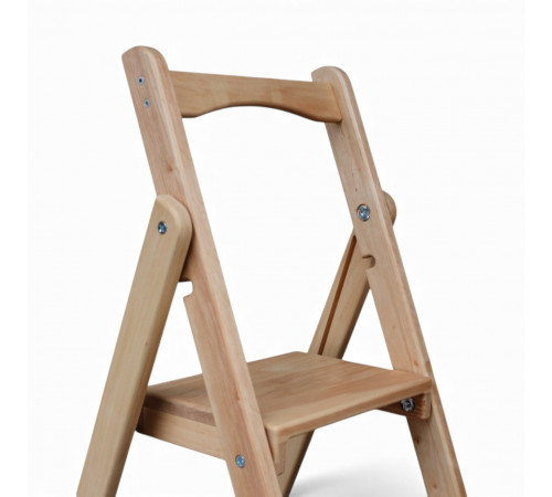 Drewniana składana drabina z 3 stopniami do domu i studia fotograficznego. Składana drabina domowa Transformer Beige