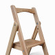 Drewniana składana drabina z 3 stopniami do domu i studia fotograficznego. Składana drabina domowa Transformer Beige