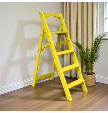 Драбина дерев'яна складана на 4 сходинки для дому, фотостудії Сходи трансформер побутові розкладні