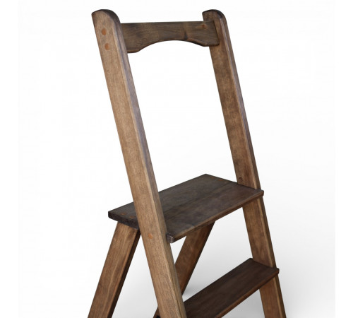 Drewniana składana drabina z poręczą Wysoka drabina domowa Polysander