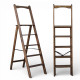 Drewniana składana drabina z poręczą Wysoka drabina domowa Polysander