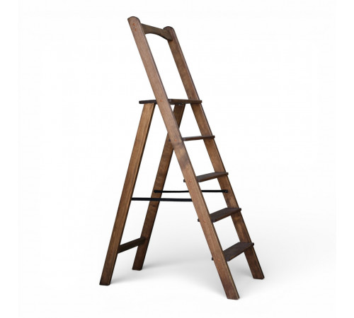 Drewniana składana drabina z poręczą Wysoka drabina domowa Polysander