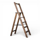 Drewniana składana drabina z poręczą Wysoka drabina domowa Polysander