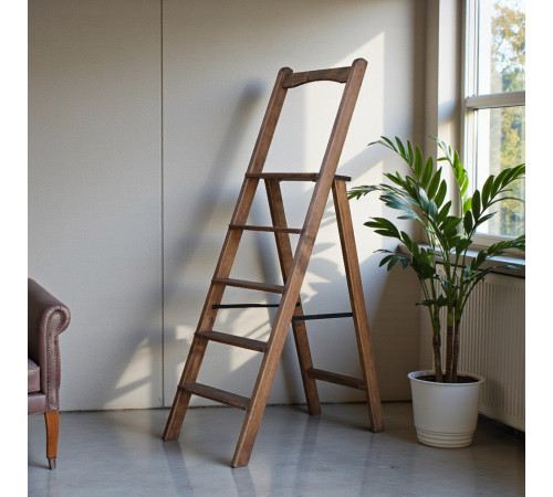 Drewniana składana drabina z poręczą Wysoka drabina domowa Polysander