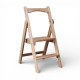 Drewniana drabina składana z 2 stopniami Domowa drabina składana do domu, kuchni, studia fotograficznego Składana drabina transformatorowa Jasne drewno