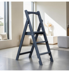 Драбина дерев'яна складана на 3 сходинки для дому, фотостудії Сходи трансформер побутові розкладні
