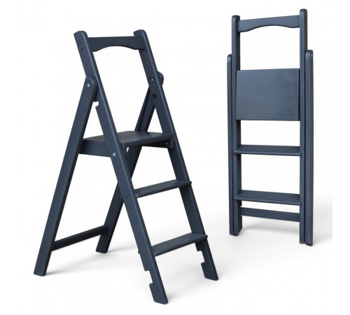 Драбина дерев'яна складана на 3 сходинки для дому, фотостудії Сходи трансформер побутові розкладні