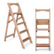 Драбина дерев'яна складана на 4 сходинки для дому, фотостудії Сходи трансформер побутові розкладні