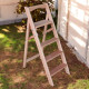 Драбина дерев'яна складана на 4 сходинки для дому, фотостудії Сходи трансформер побутові розкладні