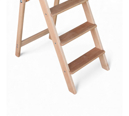 Драбина дерев'яна складана на 4 сходинки для дому, фотостудії Сходи трансформер побутові розкладні