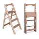 Драбина дерев'яна побутова на 3 сходинки для дому, фотостудії Сходи трансформер легкі складні розкладні