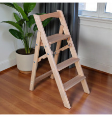 Драбина дерев'яна побутова на 3 сходинки для дому, фотостудії Сходи трансформер легкі складні розкладні