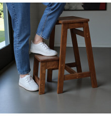 Стілець - драбина дерев'яна побутова на 2 сходинки для дому, кухні, фотостудії Сходи трансформер побутові розкладні