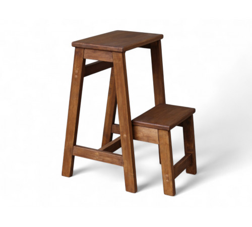 Стілець - драбина дерев'яна побутова на 2 сходинки для дому, кухні, фотостудії Сходи трансформер побутові розкладні