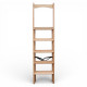 Дерев’яна розкладна драбина з поручнем Побутова висока стрем’янка для дому Бежевий