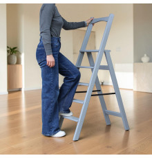 Дерев’яна розкладна драбина з поручнем Побутова висока стрем’янка для дому