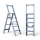 Дерев’яна розкладна драбина з поручнем Побутова висока стрем’янка для дому