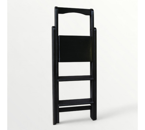 Drewniana składana drabina z 3 stopniami do domu i studia fotograficznego. Składana drabina domowa – Transformer, czarna