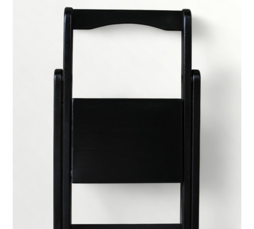 Drewniana składana drabina z 3 stopniami do domu i studia fotograficznego. Składana drabina domowa – Transformer, czarna