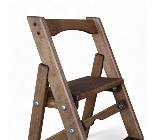 Drewniana drabina domowa z 3 stopniami do domu, studia fotograficznego. Drabinka Transformer, lekka, składana, Polysander