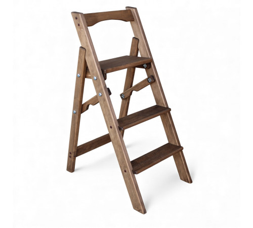 Drewniana drabina domowa z 3 stopniami do domu, studia fotograficznego. Drabinka Transformer, lekka, składana, Polysander
