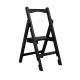 Drewniana drabina składana z 2 stopniami do użytku domowego, kuchni, studia fotograficznego. Składana drabina transformatorowa w kolorze czarnym.
