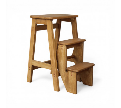 Стілець - драбина дерев'яна в ретро стилі для дому та кухні, фотостудії Сходи трансформер побутові розкладні